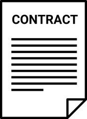 A close-up of a contract document, emphasizing the title and lines of text, symbolizing formal agreements.
