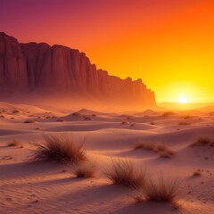 Fototapeta premium Sunset in a desert