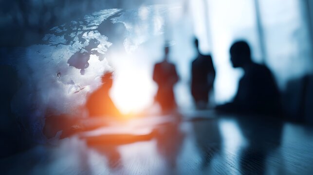 International trade meeting at a global business conference