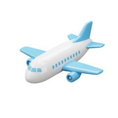 3d airplane in the sky - aeroplane plastic icon