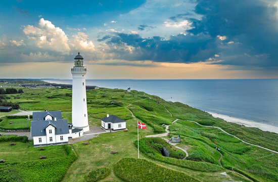 Hirtshals lighthouse in denmark