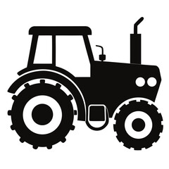 Tractor vector clean black silhouette design white background