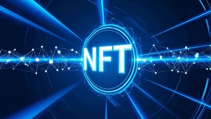 Nft digital art design animated background - Powered by Adobe