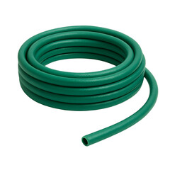 Green Coiled Garden Hose Pipe Isolated