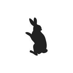 Bunny Silhouette Illustration Vector