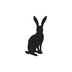 Bunny Silhouette Illustration Vector