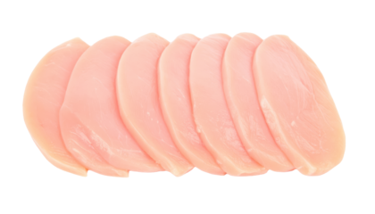 raw Chicken isolated on white background, full depth of field