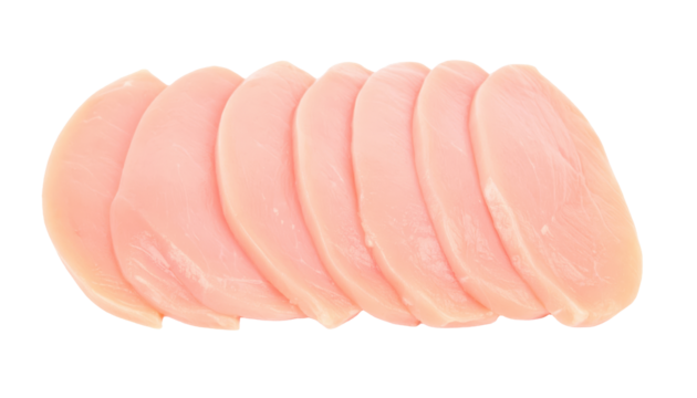 raw Chicken isolated on white background, full depth of field