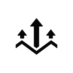 Vector arrow up business graph icon