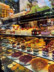 display case with sweets