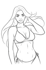 Bikini_girl_BW_001