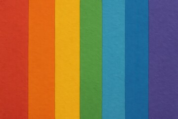 Multicolored paper texture background featuring layered sheets in vibrant rainbow gradient arrangement