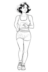 Running_girl_BW_001