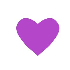 Express your love with this elegant purple heart graphic for cards, web design, or social media posts