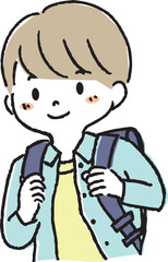 ランドセルを背負う男の子