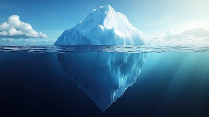 Obraz premium Iceberg - Hidden Danger And Global Warming Concept