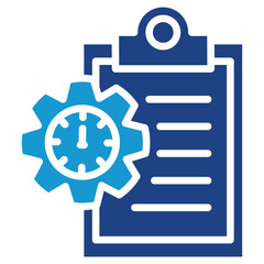 Time Management glyph color icon