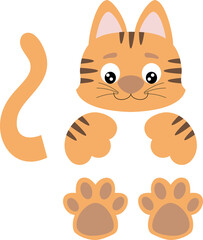 Tiger, animal cut file, laser cut, cricut, silhouette, paper craft, felt craft, fabric craft, svg file, cutting file