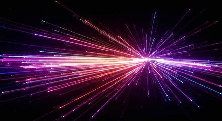 Naklejka premium Colorful Fiber Optic Background Representing Internet Speed