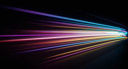 Colorful Fiber Optic Background Representing Internet Speed