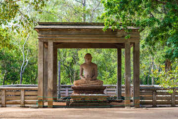 The Samadhi Statue is a statue situated at Mahamevnawa Park in Anuradhapura, Sri Lanka. The Buddha is depicted in the position of the Dhyana Mudra