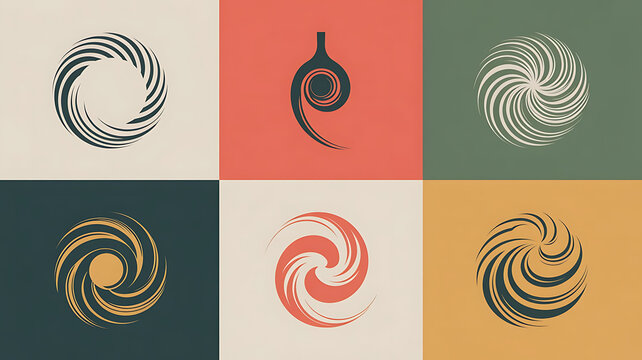 Abstract swirling circles in various colors.
