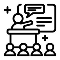 This Lecture icon is suitable for College, School, Education, etc.