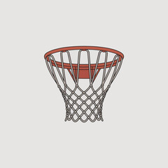 basketball hoop on white background