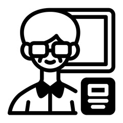This Teacher icon is suitable for College, School, Education, etc.