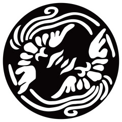 家紋です。有職鳳凰と言います。