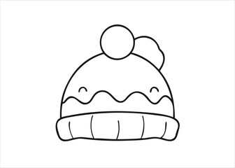 A charming collection of whimsical and amusing headwear designs featuring playful line art and a delightful assortment of colors isolated on white background
