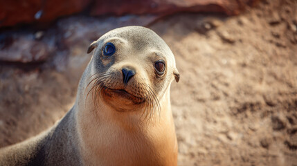 Seal Looking Directly at Camera Curious Expression