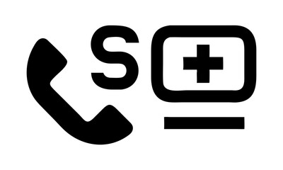 Download Emergency Call Icon. Sos Emergency Call. . Vector Illustration. Eps File For Design.