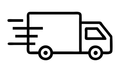 Download Delivery Truck Line Icon Set. Vector Illustration. Eps File For Design.