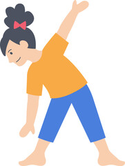 Kid doing yoga exercises