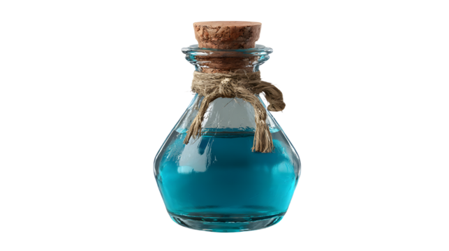 potion bottle isolated on transparent png background. Generative ai