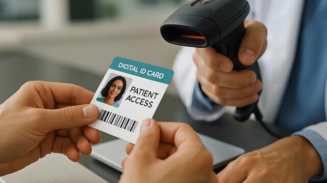 Digital id card scanning for patient access and medical records management now