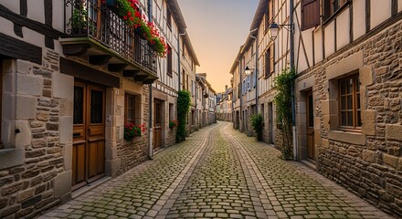 Obraz premium narrow street in the old town