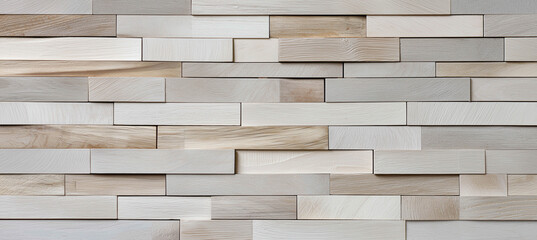 Obraz premium Abstract wood wall background neutral timber panels texture panel plank block
