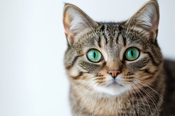 Captivating cat portrait indoor environment animal photography close-up view focus on expression