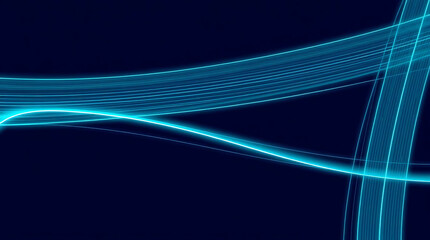 Abstract blue light trails on a dark background, creating a sense of movement and energy, perfect for modern designs and futuristic concepts, with a smooth and vibrant feel