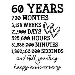 60th Wedding Anniversary SVG