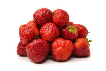 Fresh group of berries isolated on a white background.