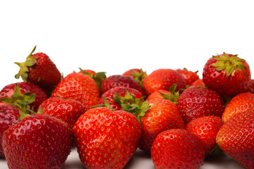 Fresh group of berries isolated on a white background.