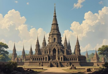 Fototapeta premium Historical Park Echoes Capturing the Spirit of Ayutthaya s Lost Temples Architectural Remains