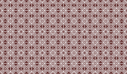 Vektor Stok Simple Batik Kawung Traditional Batik Pattern