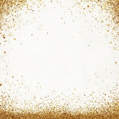 Gold glitter border on white background (1)