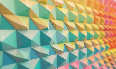 Obraz premium Gradient pastel pyramid surface with geometric texture for background use