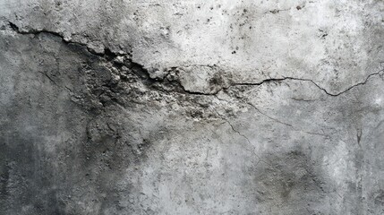 Fototapeta premium Cracked wall, showing damage, close-up. Could illustrate decay or renovation needs