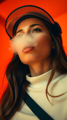 Cyberpunk Vaper A Futuristic Portrait